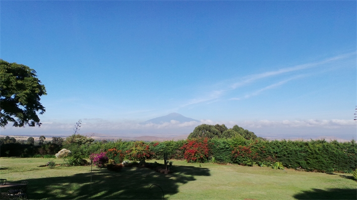 Het uitzicht van Wim in Tanzania...